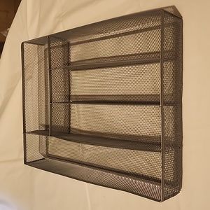 Silver metal drawer organizer